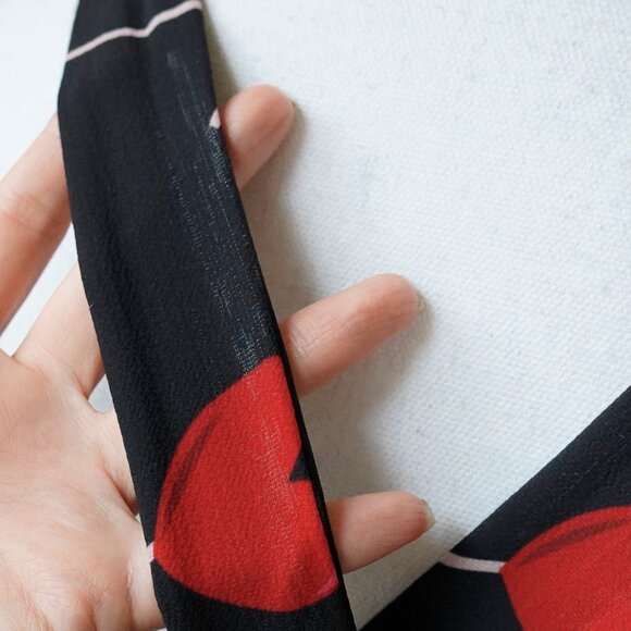 Unique Vintage Black and Red Pencil Skirt - Picture 12 of 15